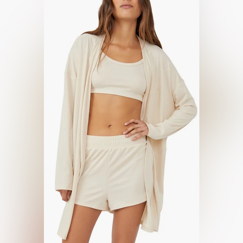 (#67)FREE PEOPLE Cozy Does It Short Set